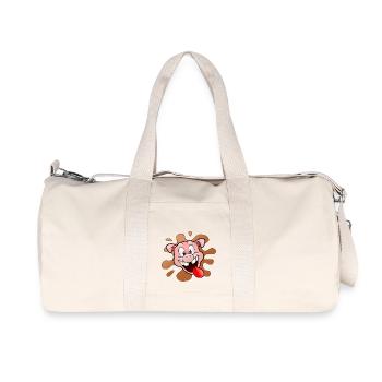 Porc - Sac de sport en toile recyclée Stanley/Stella - blanc naturel - Devant
