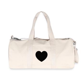 Black Heart - Sac de sport en toile recyclée Stanley/Stella - blanc naturel - Devant