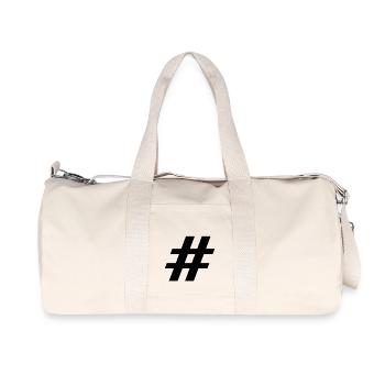 Hashtag - Recycelte Canvas-Sporttasche von Stanley/Stella - Naturweiß - Vorne