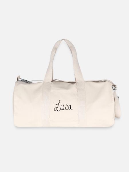 Luca - Sac de sport en toile recyclée Stanley/Stella - blanc naturel