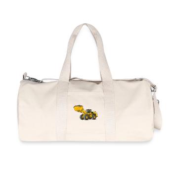 Radlader, Baumaschine - Recycelte Canvas-Sporttasche von Stanley/Stella - Naturweiß - Vorne