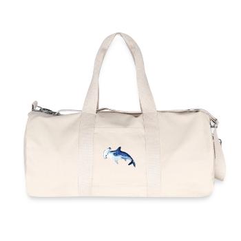 Hammerhead Shark Watercolor Watercolor Shirt - Recycled Canvas Sports Bag by Stanley/Stella - natural - Front
