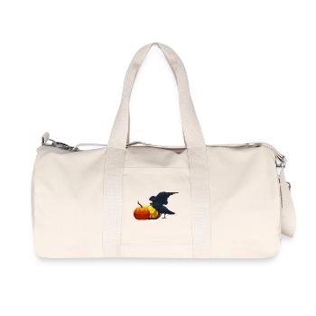 Kolkrabe kürbisse, Halloween Outfit, Vögel - Recycelte Canvas-Sporttasche von Stanley/Stella - Naturweiß - Vorne