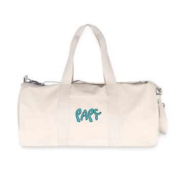PAPY. FÊTE DES PÈRES. BONNE FÊTE PAPY. JE T'AIME. - Sac de sport en toile recyclée Stanley/Stella - blanc naturel - Devant