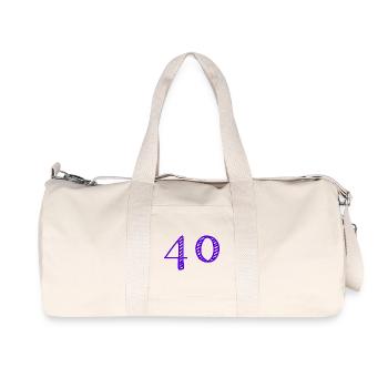 40. 40 YEARS. 40th ANNIVERSARY. 40 YEARS ANNIVERSARY. - Recycled Canvas Sports Bag by Stanley/Stella - natural - Front