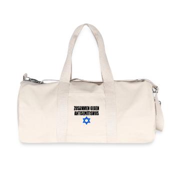 zusammen gegen antisemitismus - Recycelte Canvas-Sporttasche von Stanley/Stella - Naturweiß - Vorne