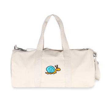 snail shell snail slug smiles sweetly - Recycled Canvas Sports Bag by Stanley/Stella - natural - Front