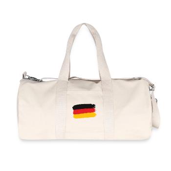 Germany Flag Brushstroke - Recycled Canvas Sports Bag by Stanley/Stella - natural - Front