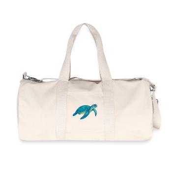 Tortue de mer bleue Aquarelle - Sac de sport en toile recyclée Stanley/Stella - blanc naturel - Devant