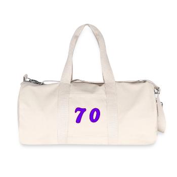70. 70 ANS. 70e ANNIVERSAIRE. ANNIVERSAIRE 70 ANS. - Sac de sport en toile recyclée Stanley/Stella - blanc naturel - Devant