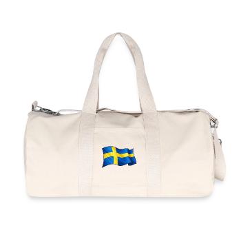 Schweden Fahne - Recycelte Canvas-Sporttasche von Stanley/Stella - Naturweiß - Vorne
