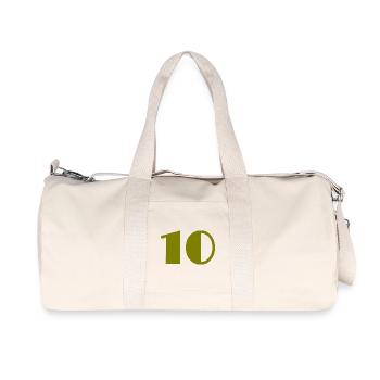 10. 10 YEARS. 10th ANNIVERSARY. 10 YEAR ANNIVERSARY. - Recycled Canvas Sports Bag by Stanley/Stella - natural - Front