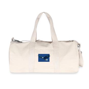 Eagle Flight in Blue Sky, Seattle, Seahawks - Recycled Canvas Sports Bag by Stanley/Stella - natural - Front
