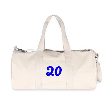 20. 20th ANNIVERSARY. 20 YEARS ANNIVERSARY. 20 YEARS. - Recycled Canvas Sports Bag by Stanley/Stella - natural - Front