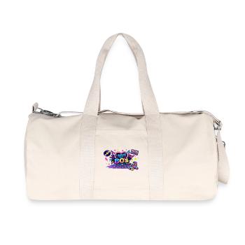 I Love the 80s Neon Retro - Recycelte Canvas-Sporttasche von Stanley/Stella - Naturweiß - Vorne