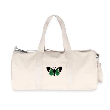 Lucky Moth Botanical Streetwear Design - Recycled Canvas Sports Bag by Stanley/Stella - natural - Front