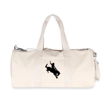 Cowboy beim Rodeo - Recycelte Canvas-Sporttasche von Stanley/Stella - Naturweiß - Vorne