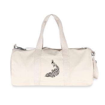 Pfau - Recycelte Canvas-Sporttasche von Stanley/Stella - Naturweiß - Vorne