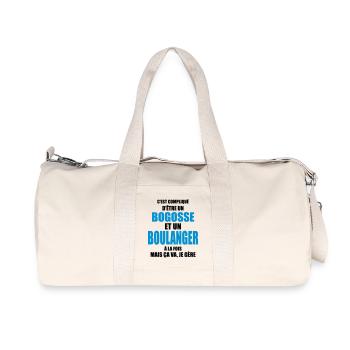 compliqué d'être un bogosse et un boulanger - Sac de sport en toile recyclée Stanley/Stella - blanc naturel - Devant