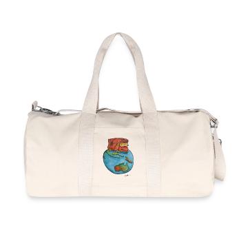 en route to Australia - Recycled Canvas Sports Bag by Stanley/Stella - natural - Front