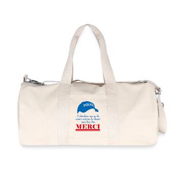 France Victimes du Devoir Policier Police Merci - Sac de sport en toile recyclée Stanley/Stella - blanc naturel - Devant