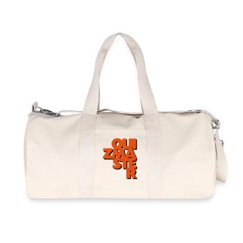 quizmaster coolest text logo copy - Recycled Canvas Sports Bag by Stanley/Stella - natural - Front