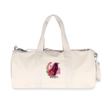 Pink Unicorn - Recycled Canvas Sports Bag by Stanley/Stella - natural - Front
