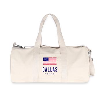 Dallas /// Texas - Sac de sport en toile recyclée Stanley/Stella - blanc naturel - Devant