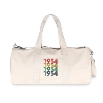 1954 70th Birthday Men Women 70 Years Old Vintage - Recycled Canvas Sports Bag by Stanley/Stella - natural - Front