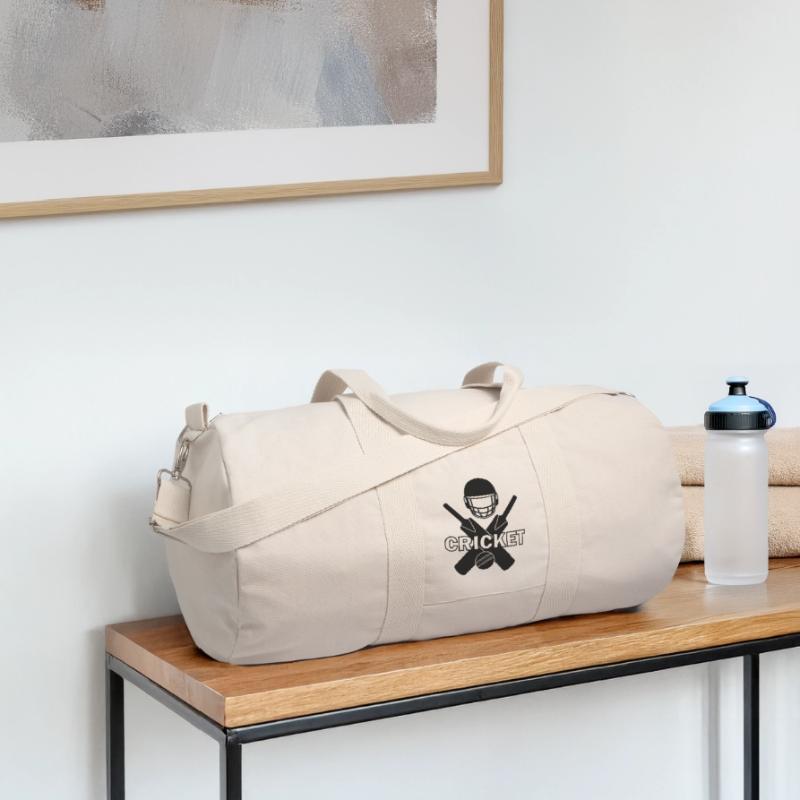 Cricket logo shadow image with text Recycled Canvas Sports Bag by Stanley/Stella
