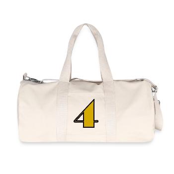 4,4 JAHRE,4. GEBURTSTAG,4 JAHRE,VIER - Recycelte Canvas-Sporttasche von Stanley/Stella - Naturweiß - Vorne