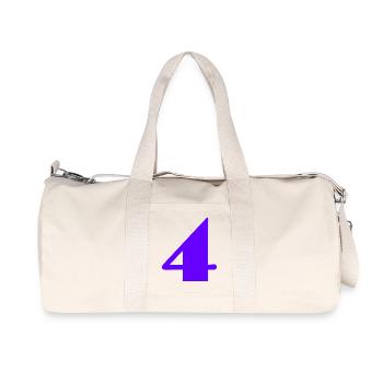 4 ANS,4e ANNIVERSAIRE,ANNIVERSAIRE 4 ANS - Sac de sport en toile recyclée Stanley/Stella - blanc naturel - Devant
