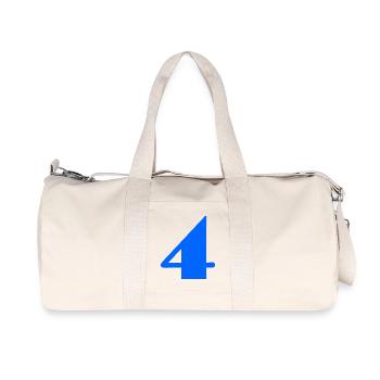4.4 YEARS,4TH BIRTHDAY,4 YEARS ANNIVERSARY - Recycled Canvas Sports Bag by Stanley/Stella - natural - Front