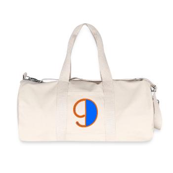 9 YEARS. 9th ANNIVERSARY. BIRTHDAY 9 YEARS. 9 - Recycled Canvas Sports Bag by Stanley/Stella - natural - Front