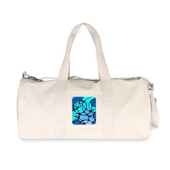 Neurographic modern abstract design - Recycled Canvas Sports Bag by Stanley/Stella - natural - Front