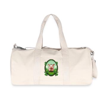 Lucky Pig - Recycled Canvas Sports Bag by Stanley/Stella - natural - Front