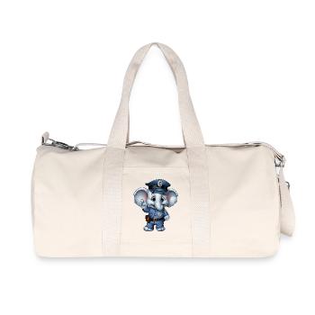 Éléphant de police - Sac de sport en toile recyclée Stanley/Stella - blanc naturel - Devant