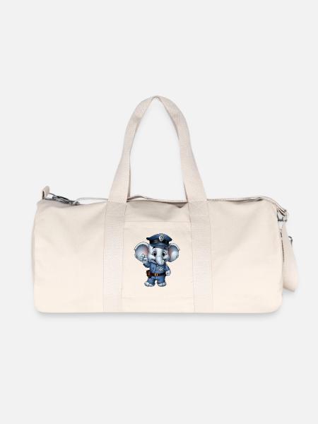 Polizei Elefäntchen - Recycelte Canvas-Sporttasche von Stanley/Stella - Naturweiß