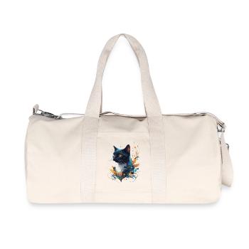 Colorful Cat - Recycled Canvas Sports Bag by Stanley/Stella - natural - Front