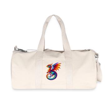Drache - Recycelte Canvas-Sporttasche von Stanley/Stella - Naturweiß - Vorne