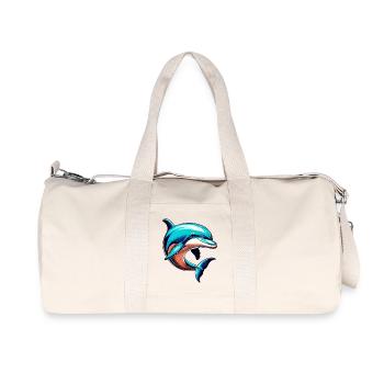Delfin - Recycelte Canvas-Sporttasche von Stanley/Stella - Naturweiß - Vorne