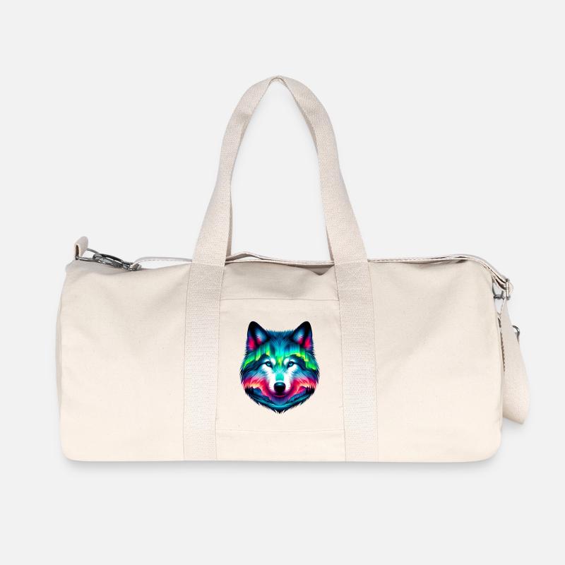 Wolf - Recycelte Canvas-Sporttasche von Stanley/Stella - Naturweiß