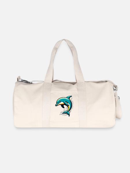 Delfin - Recycelte Canvas-Sporttasche von Stanley/Stella - Naturweiß
