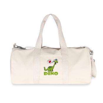 Dinosaure manga kawaii - Sac de sport en toile recyclée Stanley/Stella - blanc naturel - Devant