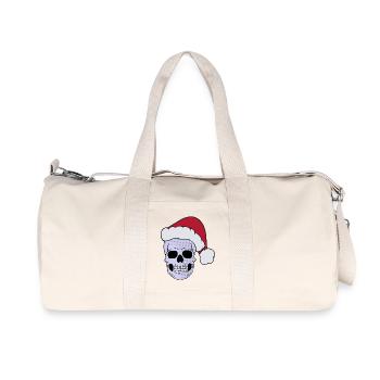 Skull Santa Claus Merry Christmas - Recycled Canvas Sports Bag by Stanley/Stella - natural - Front