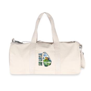Watercolor Map Sri Lanka - Recycled Canvas Sports Bag by Stanley/Stella - natural - Front