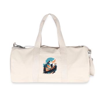 Mountains Hiking - Recycled Canvas Sports Bag by Stanley/Stella - natural - Front