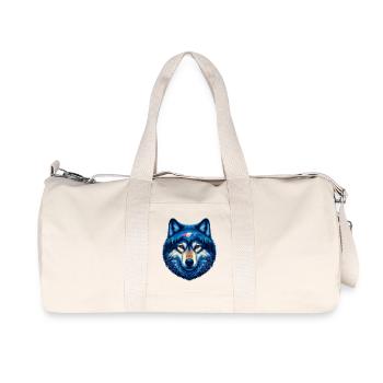 Wolf - Recycelte Canvas-Sporttasche von Stanley/Stella - Naturweiß - Vorne