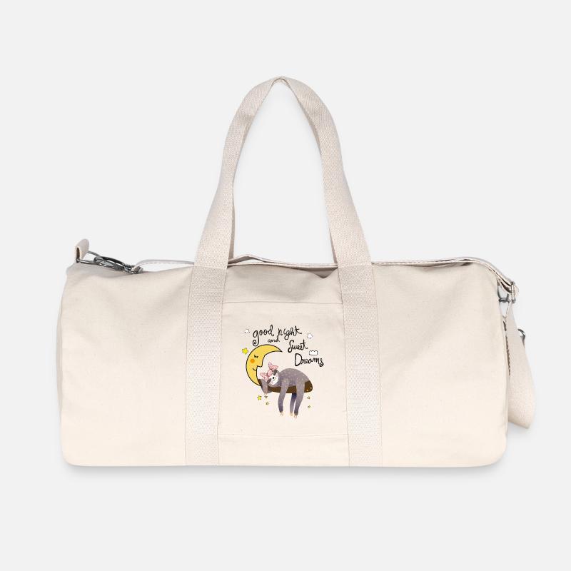 Faultier mit Mond - Recycelte Canvas-Sporttasche von Stanley/Stella - Naturweiß