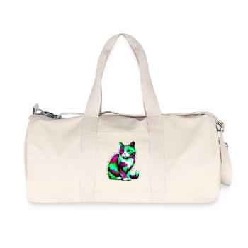 Cat - Recycled Canvas Sports Bag by Stanley/Stella - natural - Front